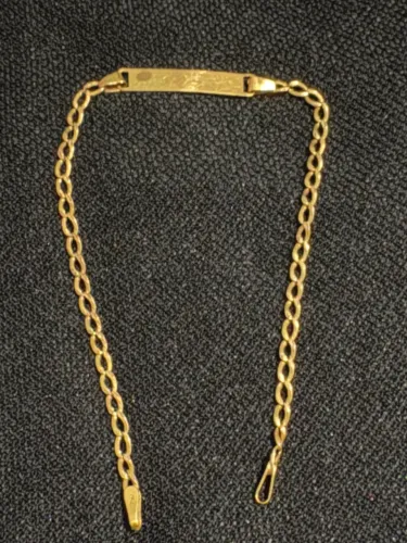Pulseira infantil ouro 18k com 1,4 gramas 
