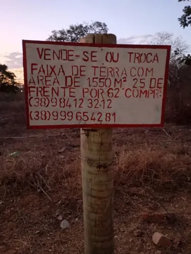 Vendo um loteamento área de 1550 metros em Januária