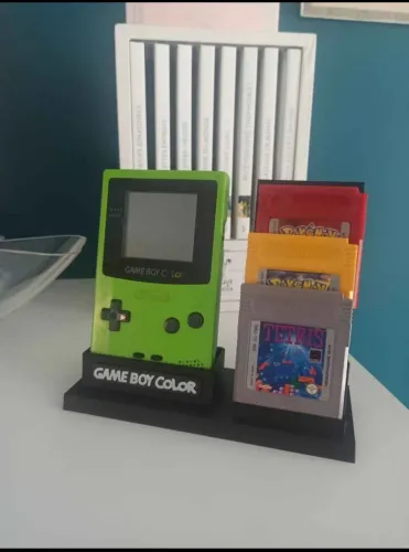 Suporte Minimalista 3D para Game Boy Color e Cartuchos