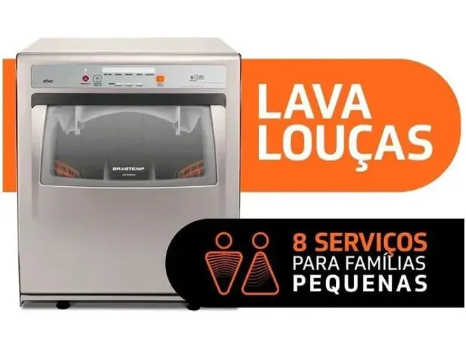 Lava louças Brastemp 8 Serviços - Modelo BLF08AS - Venda por estar mudando - Cor Prata