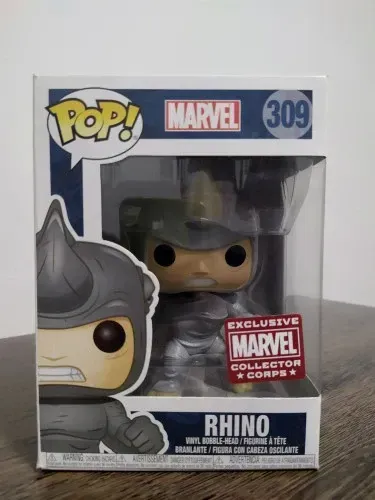 Funko Pop Rhino (exclusivo Collector Corps) - Marvel - #309