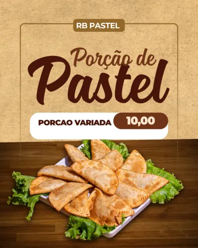 Porção de pastelzinhos por 10$