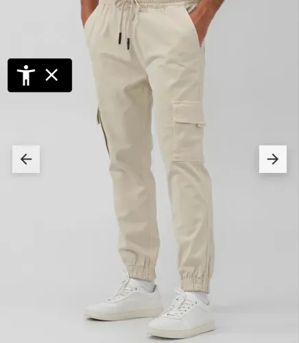 calça masculina jogger bege
