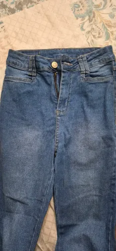 calça jeans sawary flare cintura alta