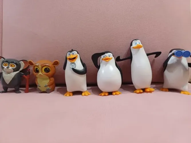 Bonecos colecionáveis - Personagens do filme "Madagascar"