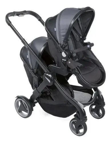Carrinho Chicco Full Twin para Gêmeos - Travel System Completo | Ano 2023