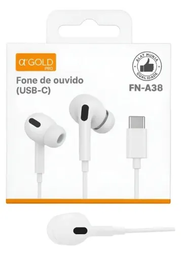 Fone fio celular Tipo C GOLD FN-A38L