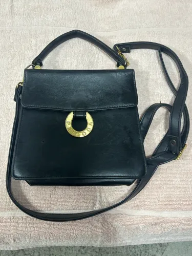 Bolsa Couro Preta Primoda Compacta Elegante Feminina  