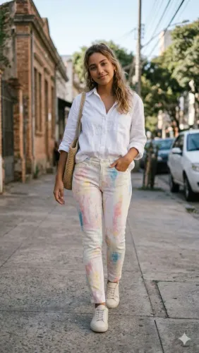 Calça tie dye ZARA