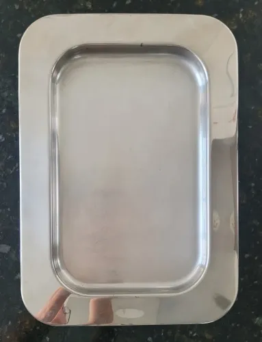 Bandeja em aço inox 45cmx32cm