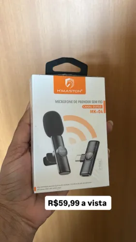 H´MASTON MICROFONE DE PRENDER SEM FIO TIPO C MK-04