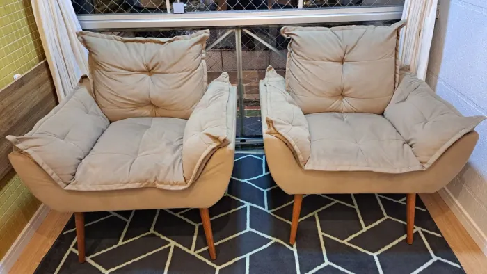 Poltronas em camurça - excelente estado