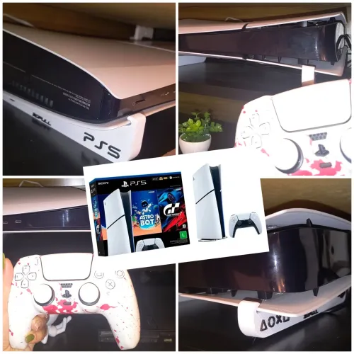 PS5 Slim Digital 1TB + Controle + Caixa Original - Impecável