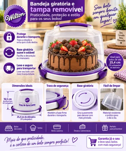 Suporte Para Bolos Giratório Wilton Trim-n-turn com Bailarina