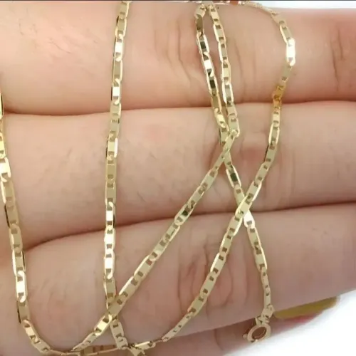 Cordão feminino piastrine ouro 18k