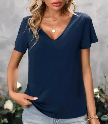 BLUSA AZUL CLM DETALHE NAS COSTAS G