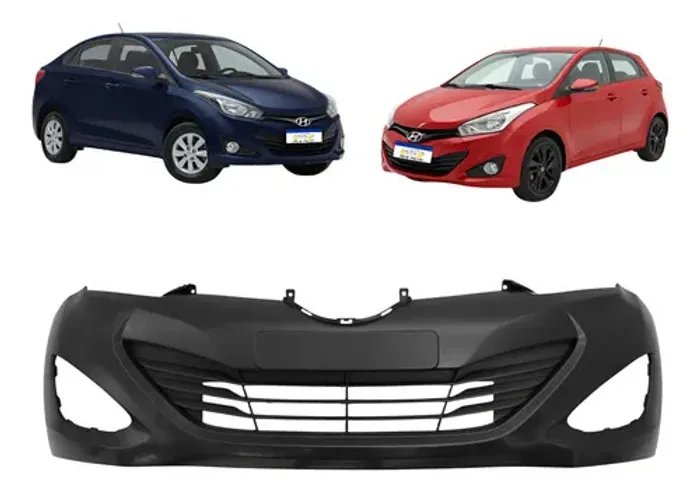Parachoque Dianteiro Hb20 2012 A 2015 C/furo Milha Preto