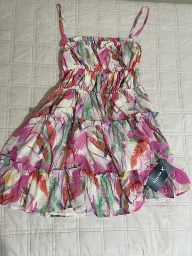 VESTIDO FLORIDO ABERTO NAS COSTAS SHEIN | TAMANHO PP | NUNCA USADO!