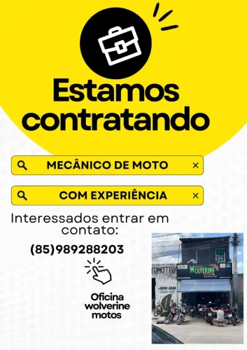 Contratando mecânico de moto com experiência 