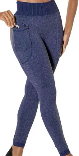 Legging azul marinho Demillus com bolso 