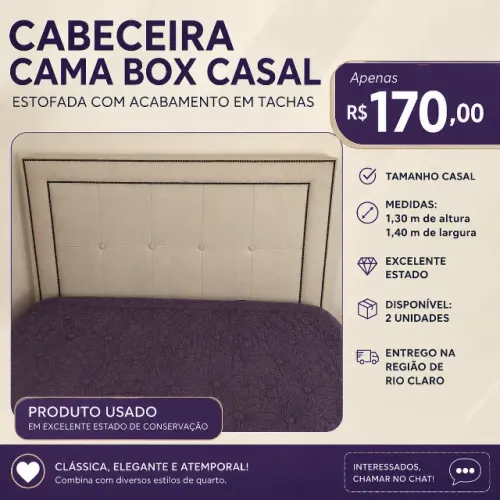 Cabeceira de cama casal