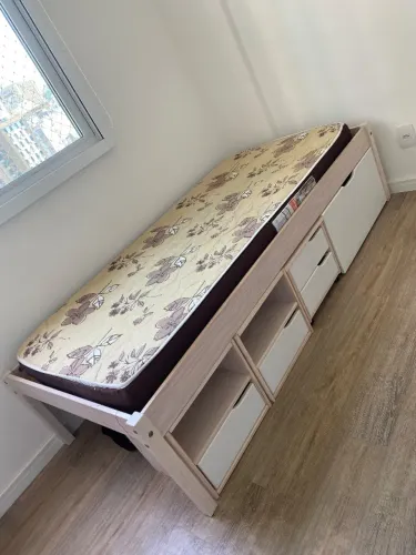 Cama de Solteiro com gaveteiro