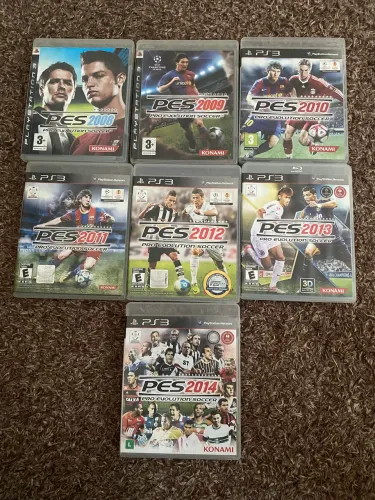 Jogos PlayStation 3 PES 08,09,10,11,12,13,14