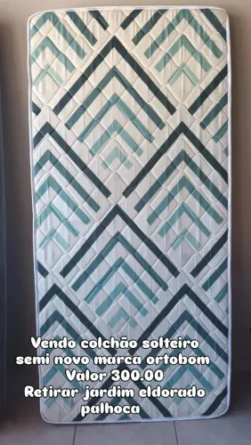 Vendo colchão solteiro semi novo marca ortobom