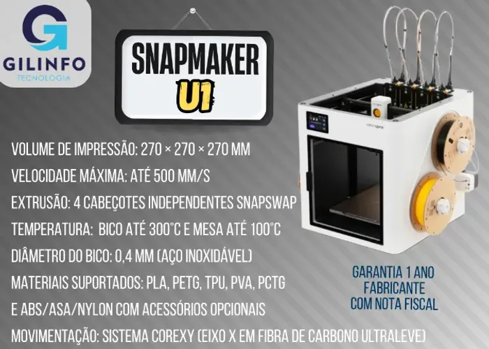 Impressora 3D Snapmaker U1