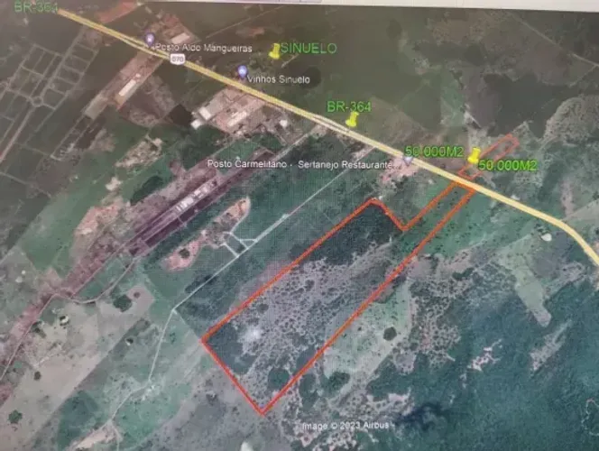 Area c/ 1.040.000m2, 155m de frente pra BR-364, região do Distrito, Cuiabá-MT