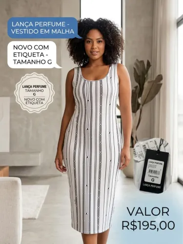 vestido lança perfume em malha g