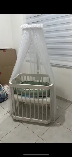 Mosquiteiro Com Suporte Para Berço Portátil