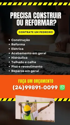 Pedreiro em acabamento e reforma 