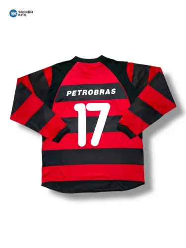 Camisa de jogo Flamengo 2002/04 Home #17 Manga Longa