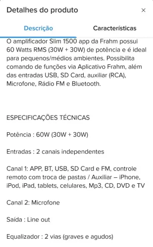 Amplificador Slim 1500