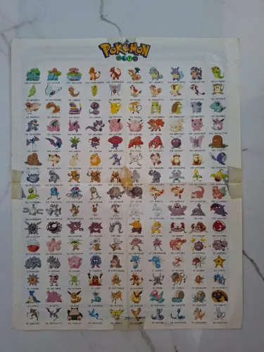 Pôster Dupla Face Pokémon Club Nintendo World 150 Pokémon