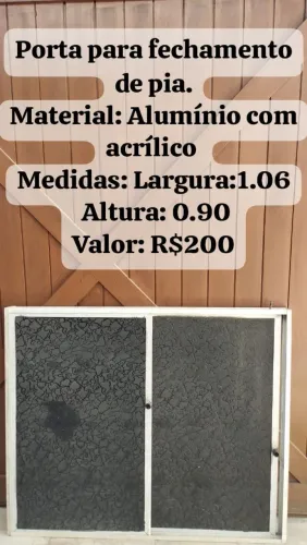 Porta para fechamento de pia