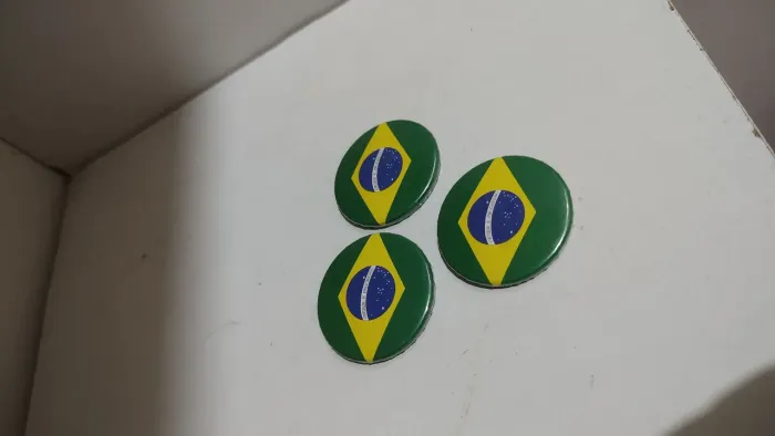 Bottons bandeira do Brasil 