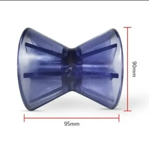 Rolete PVC Transparente azul para embarcações com 95mm - 01 unidade