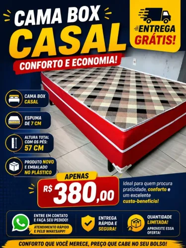 ? OFERTA IMPERDÍVEL! Cama Box Casal com Entrega Grátis por Apenas R$ 380 ?
