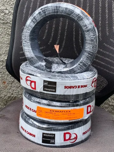 Cabo elétrico anti chama 6mm 100 metros