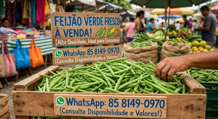 Feijão Verde Fresco à Venda