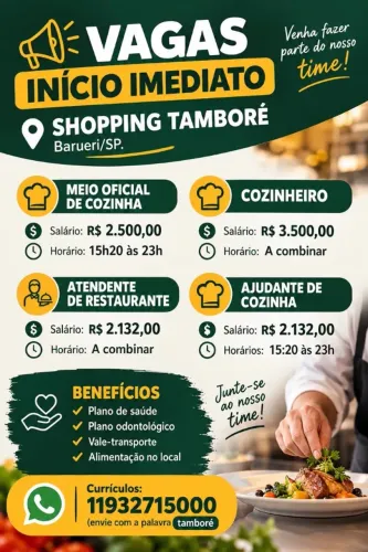 Vagas de emprego Barueri/SP
