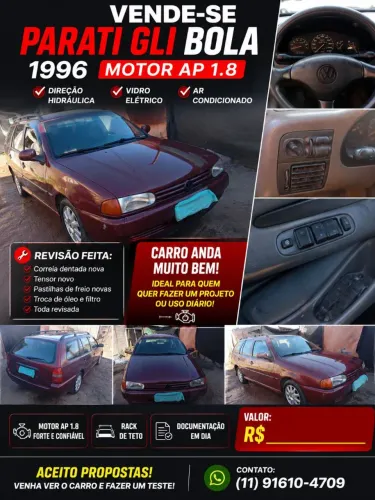 Volkswagen Parati GLI / GL 1.8 (álcool) 1996