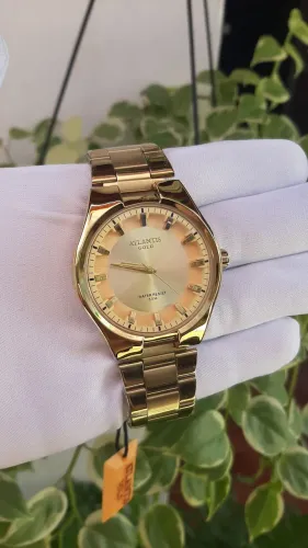 Relógio Dourado Masculino Atlantis