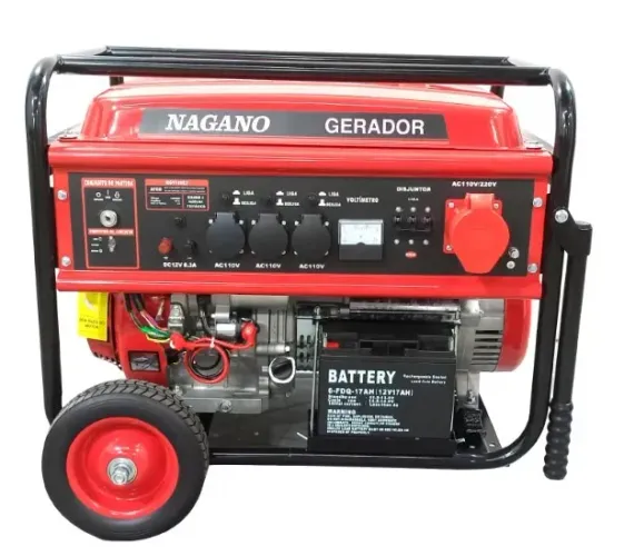 Gerador de Energia a Gasolina 9kva Trifásico 110v/220v Partida Elétrica - Nagano