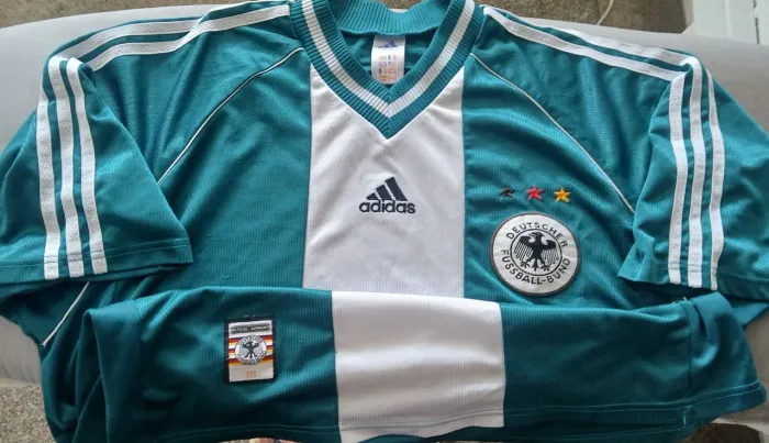 Camisa Seleção Alemanha adidas Copa 1998 França Made in Portugal Tam G Verde Frete Grátis