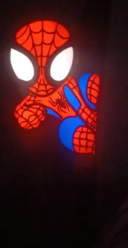 Luminária de Parede Homem-Aranha Decoração Geek/Gamer Quarto Sala ambientes