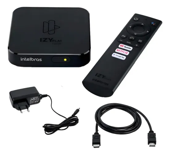 Smart Box Tv Intelbras Izy Play 2da geração Android Quadcore Full Hd Usb