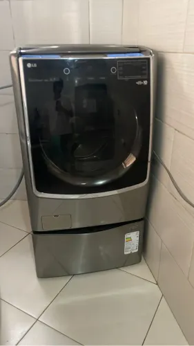 Lavadora e Secadora LG Inox/Dark - Ótimo Estado